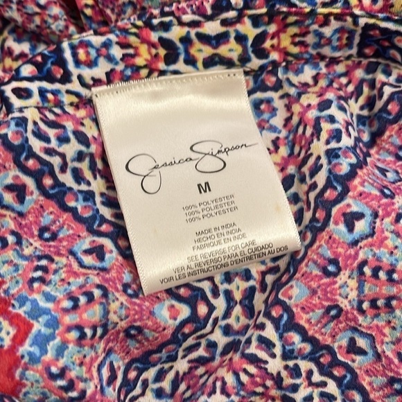 Jessica Simpson M colourful boho wide leg culottes with side zip and clasp - Picture 4 of 8